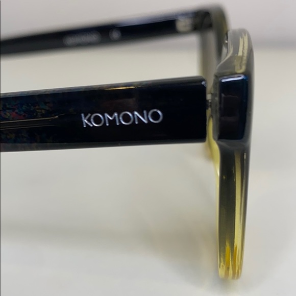 Komono Sunglasses NEW Lulu Black/ Yellow cat eye - Picture 13 of 16